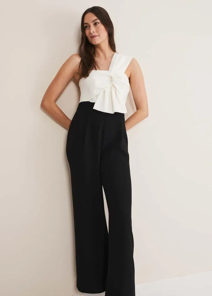 Phase Eight Amethyst Bandeau Jumpsuit Oysterblack Women Dresses