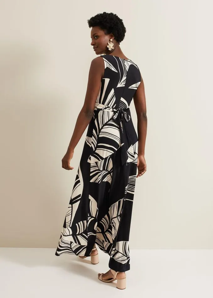 Phase Eight Artemis Abstract Maxi Dress Blackmulti Women Dresses