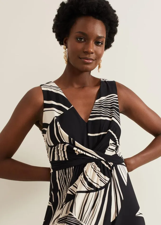 Phase Eight Artemis Abstract Maxi Dress Blackmulti Women Dresses