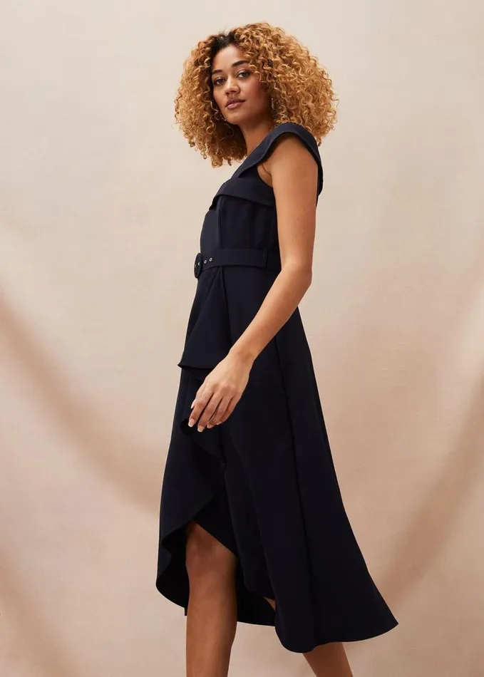 Phase Eight Ashleigh Bardot Dress Navy Women Dresses