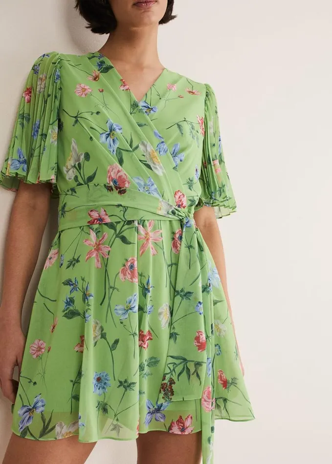 Phase Eight Astoria Floral Playsuit Greenmulti Women Dresses