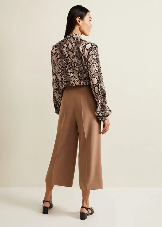 Phase Eight Aubrielle Clean Crepe Culotte Camel Women Trousers