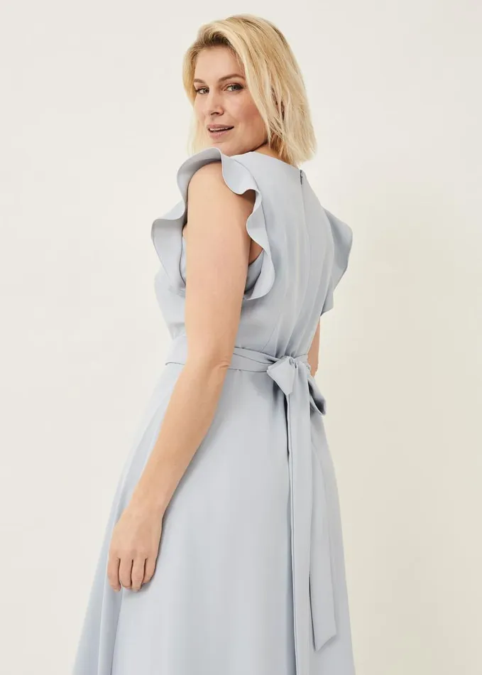 Phase Eight Aurelia Belted Eclipse Hem Dress Mineral Women Dresses