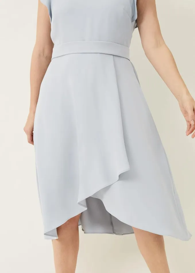 Phase Eight Aurelia Belted Eclipse Hem Dress Mineral Women Dresses