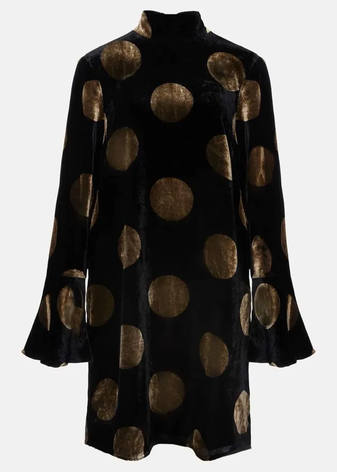 Phase Eight Aylin Spot Bell Sleeve Dress Blackgold Women Dresses