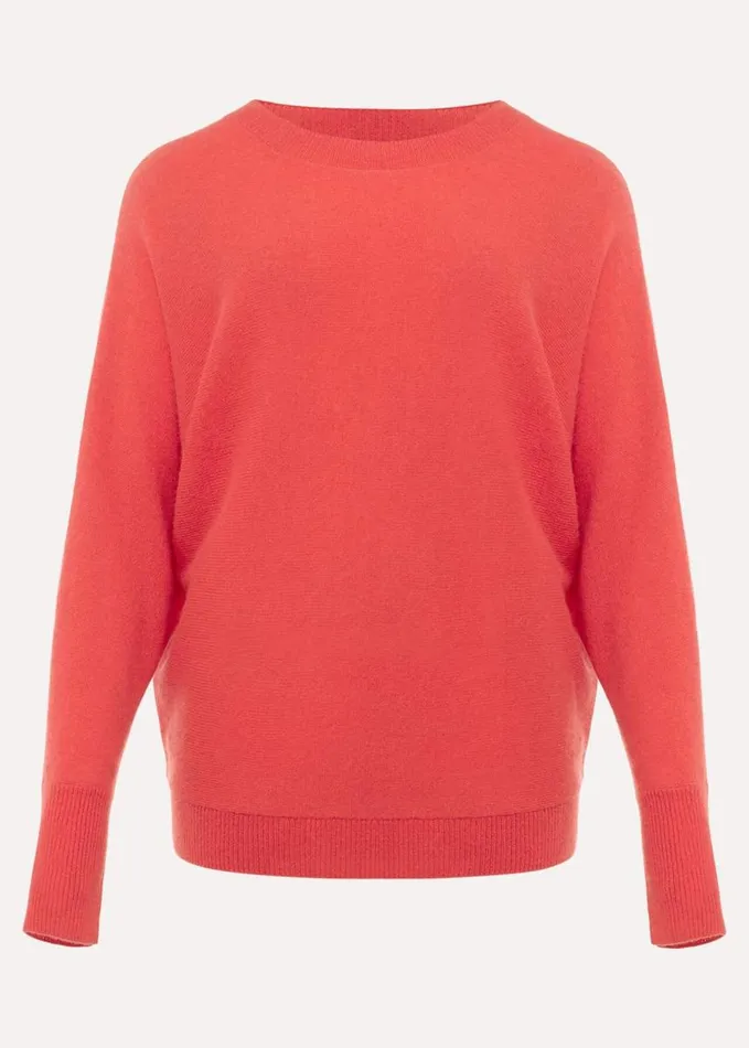 Phase Eight Beatrice Cashmere Jumper Coral Women Knitwear