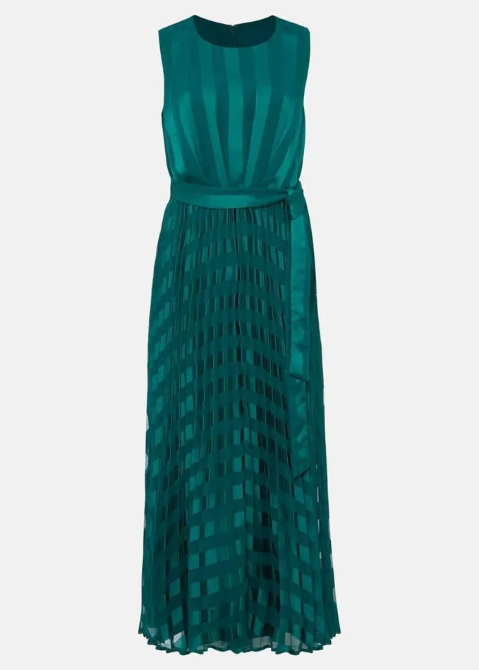 Phase Eight Beverley Stripe Jacquard Midaxi Dress Jade Women Dresses