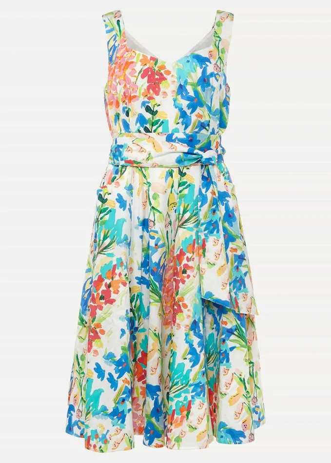 Phase Eight Blair Cotton Floral Dress Multicoloured Women Dresses