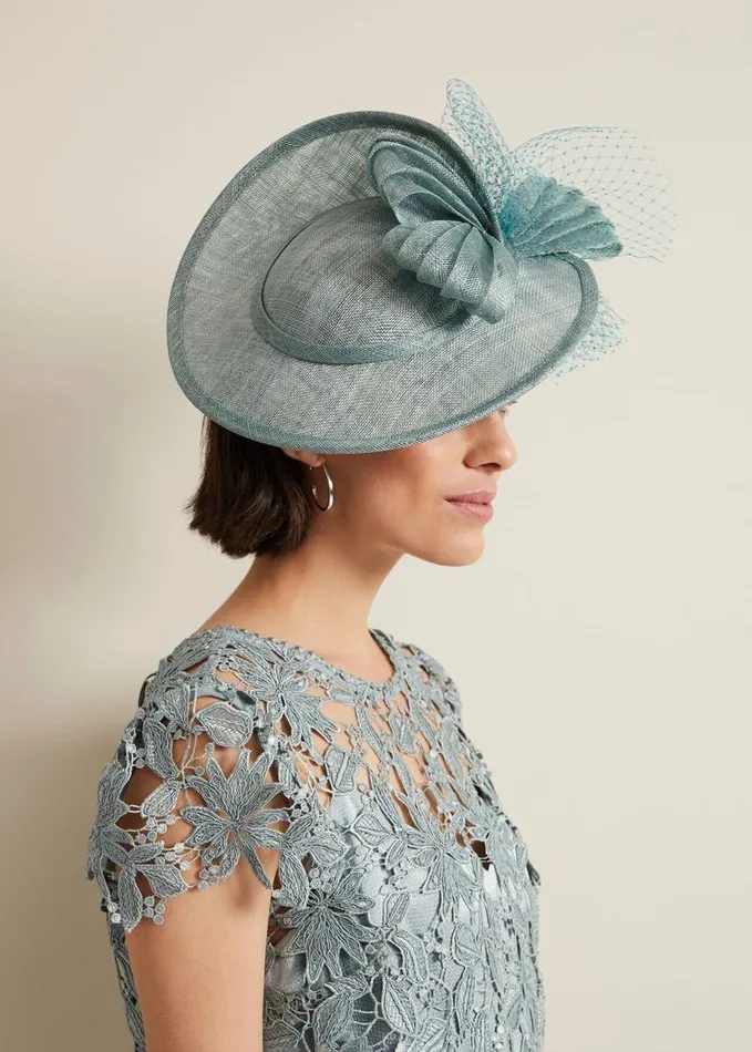 Phase Eight Bow Twist Back Disc Fascinator Light Green Women Fascinators and Hats