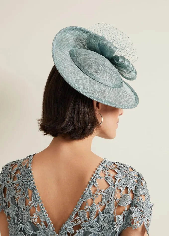 Phase Eight Bow Twist Back Disc Fascinator Light Green Women Fascinators and Hats