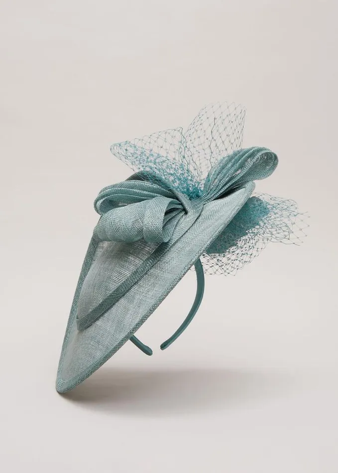 Phase Eight Bow Twist Back Disc Fascinator Light Green Women Fascinators and Hats