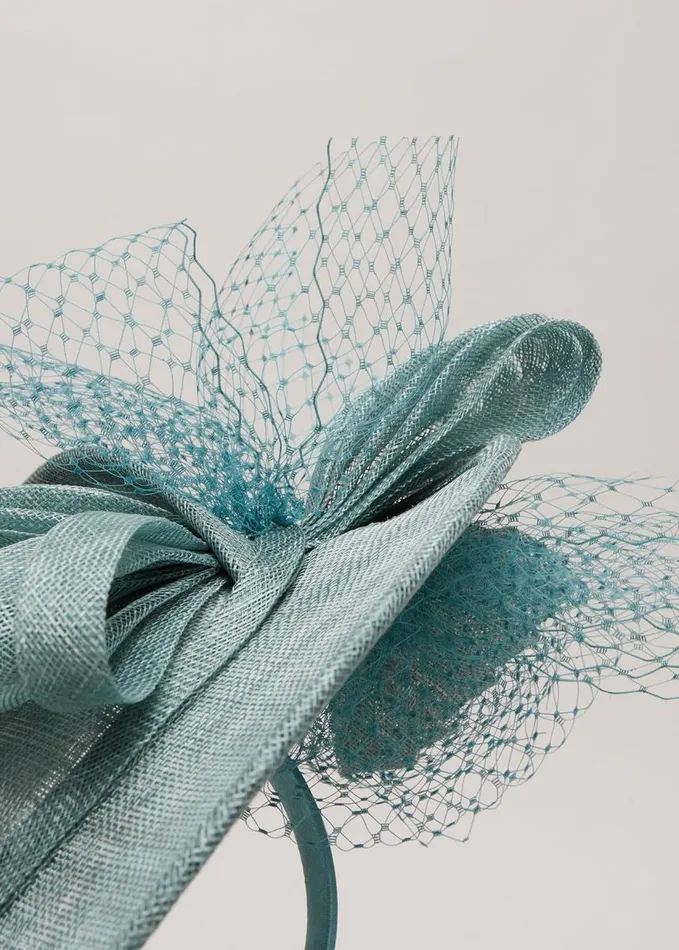 Phase Eight Bow Twist Back Disc Fascinator Light Green Women Fascinators and Hats