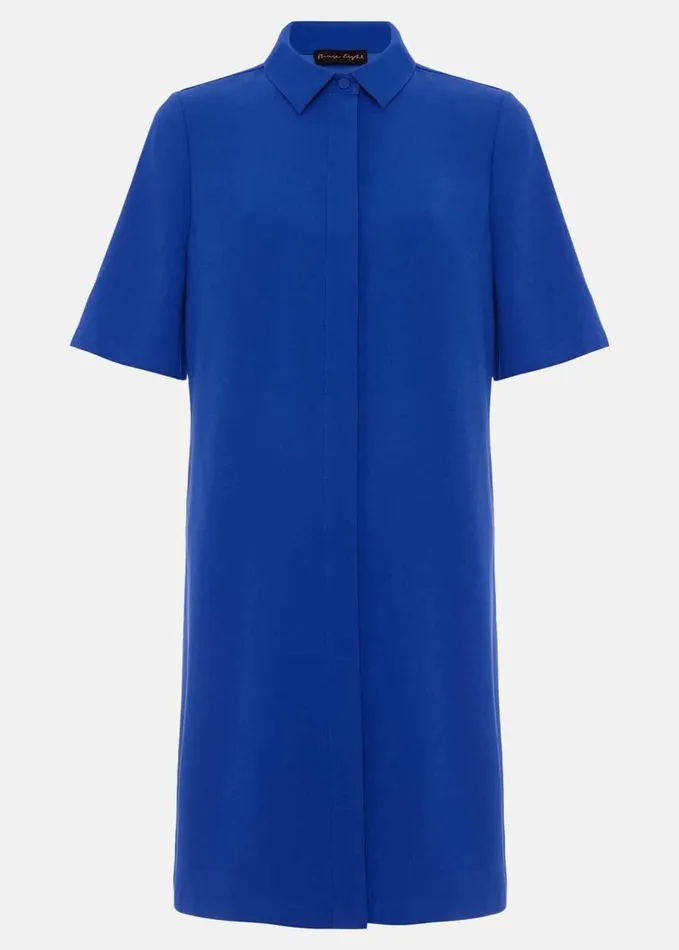 Phase Eight Cara Button Through Tunic Dress Blue Women Dresses