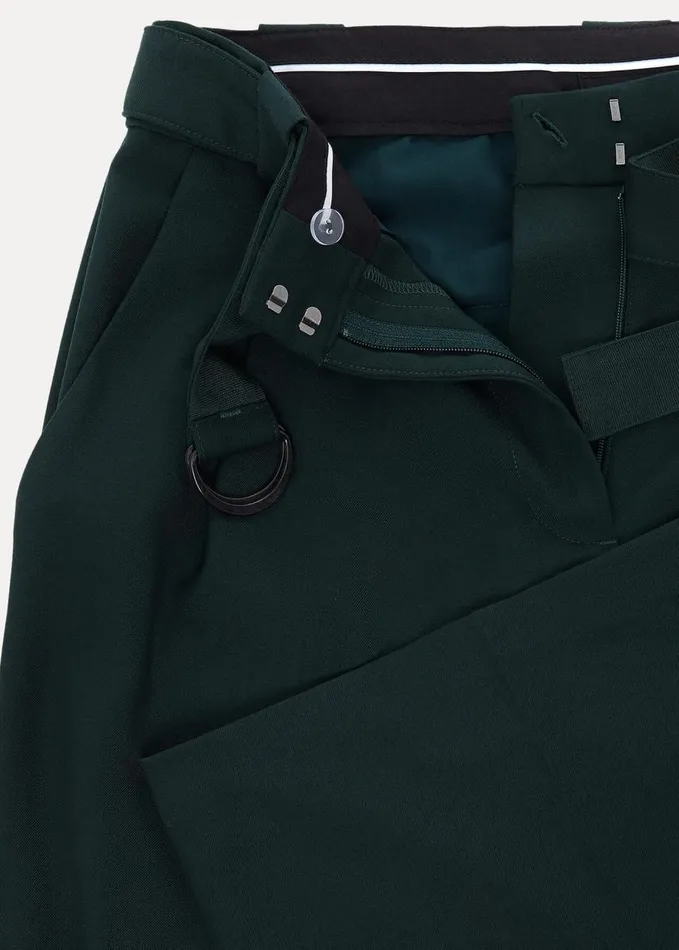 Phase Eight Catira Crepe Wide Leg Trousers Forest Green Women Trousers