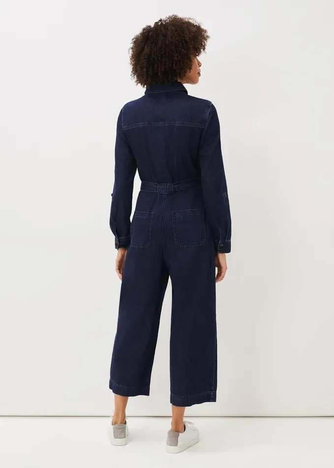 Phase Eight Cecile Denim Wide Leg Jumpsuit Denim Women Dresses