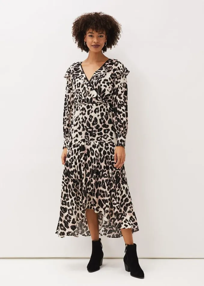 Phase Eight Chelsie Leopard Wrap Dress Multicoloured Women Dresses