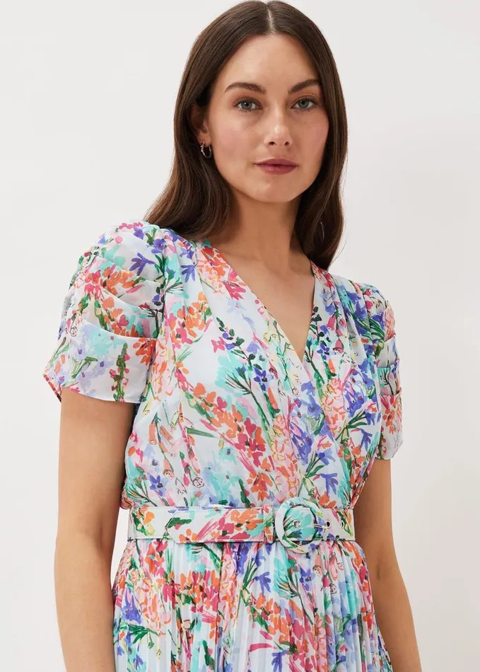 Phase Eight Cleo Floral Midaxi Dress Cherrymulti Women Dresses