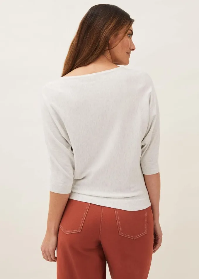 Phase Eight Cristine Fine Knit Jumper Grey Women Knitwear