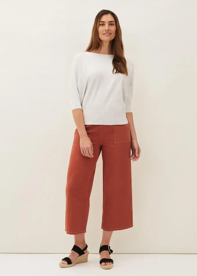 Phase Eight Cristine Fine Knit Jumper Grey Women Knitwear
