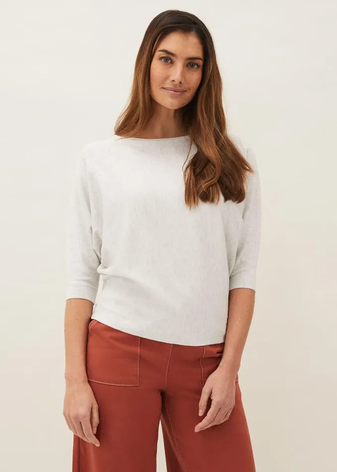 Phase Eight Cristine Fine Knit Jumper Grey Women Knitwear