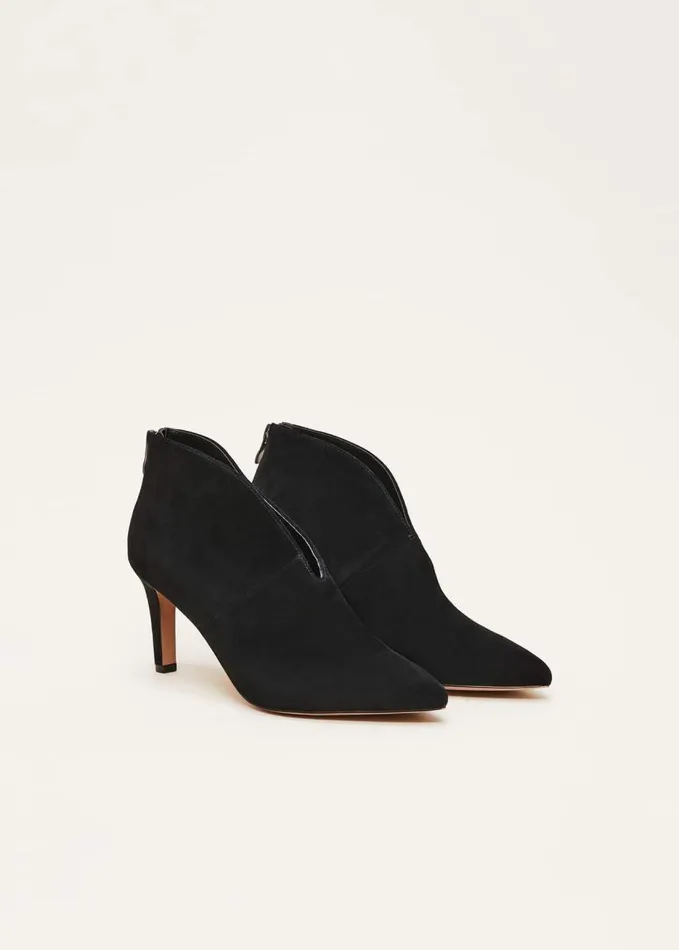 Phase Eight Cut Out Heeled Boots Black Women Boots