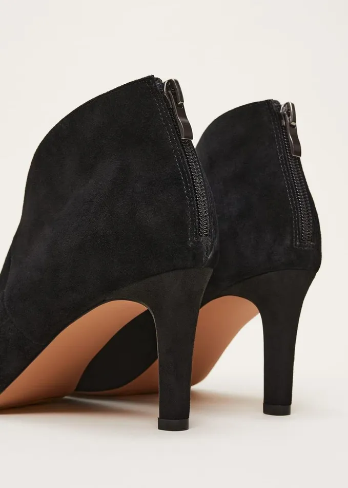Phase Eight Cut Out Heeled Boots Black Women Boots