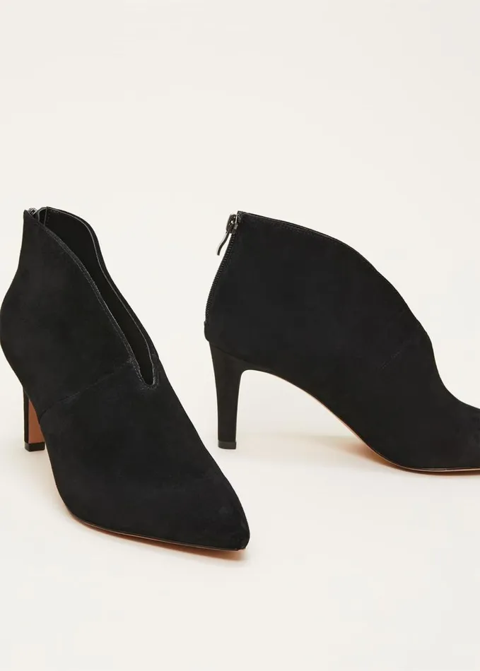 Phase Eight Cut Out Heeled Boots Black Women Boots