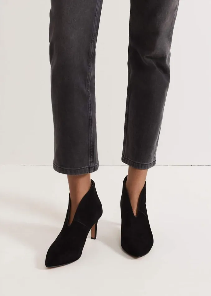 Phase Eight Cut Out Heeled Boots Black Women Boots