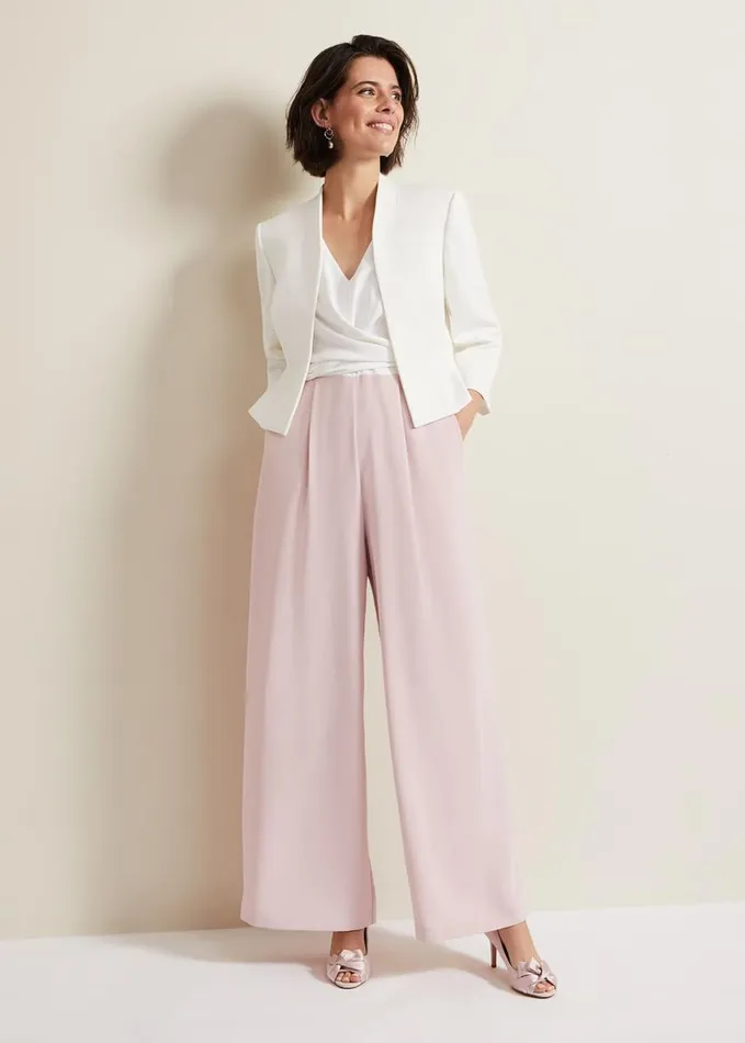 Phase Eight Daisy Peplum Jacket Ivory Women Jackets