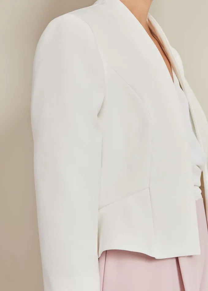 Phase Eight Daisy Peplum Jacket Ivory Women Jackets