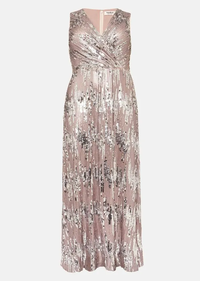 Phase Eight Daphne Sequin Maxi Dress Silver Women Dresses