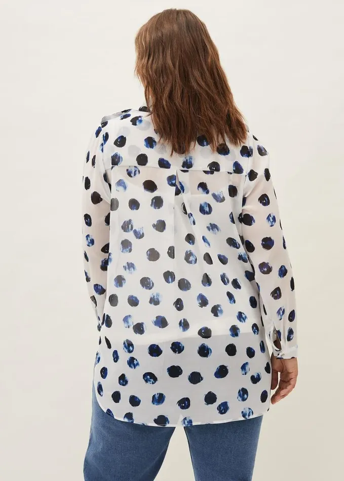 Phase Eight Delmar Spot Shirt Navyivory Women Shirts and Blouses