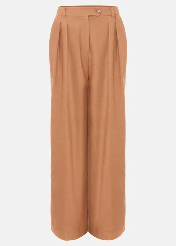 Phase Eight Dola Wide Leg Boucle Trouser Camel Women Trousers