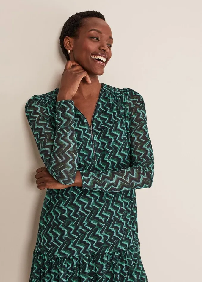Phase Eight Dorathy Swing Mini Dress Bluegreen Women Dresses