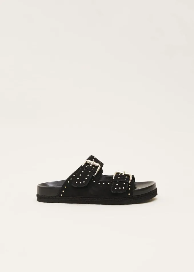 Phase Eight Double Buckle Sandal Black Women Flats