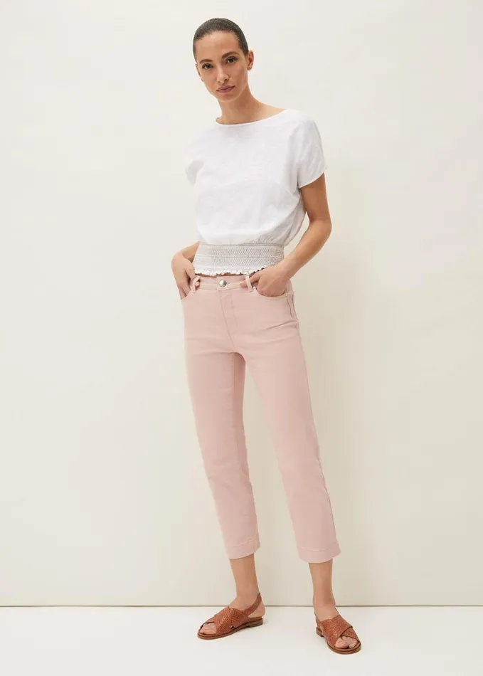 Phase Eight Eden Shirred Hem Top White Women Tops and TShirts