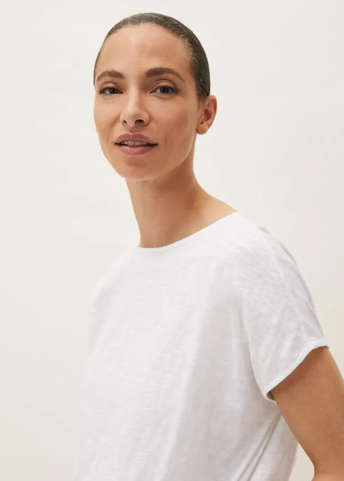 Phase Eight Eden Shirred Hem Top White Women Tops and TShirts