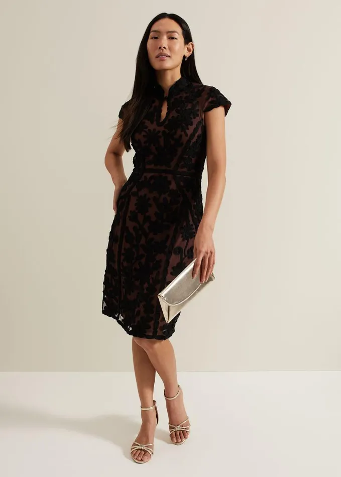 Phase Eight Edith Tapework Midi Dress Multicoloured Women Dresses
