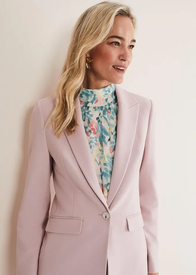 Phase Eight Eira Fitted Blazer Soft Pink Women Jackets