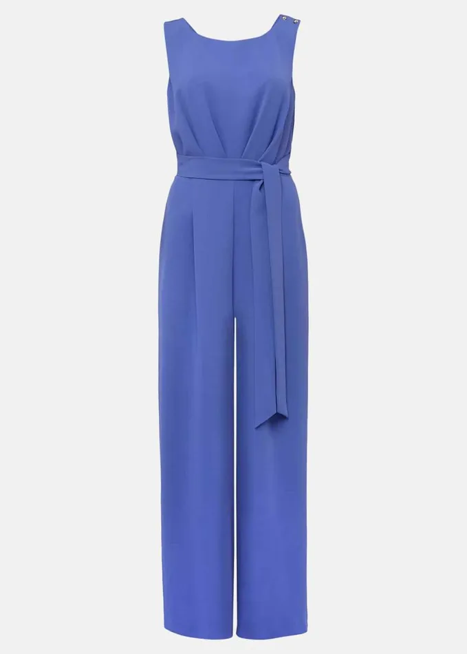Phase Eight Elaina Blue Wide Leg Jumpsuit Foxglove Blue Women Dresses