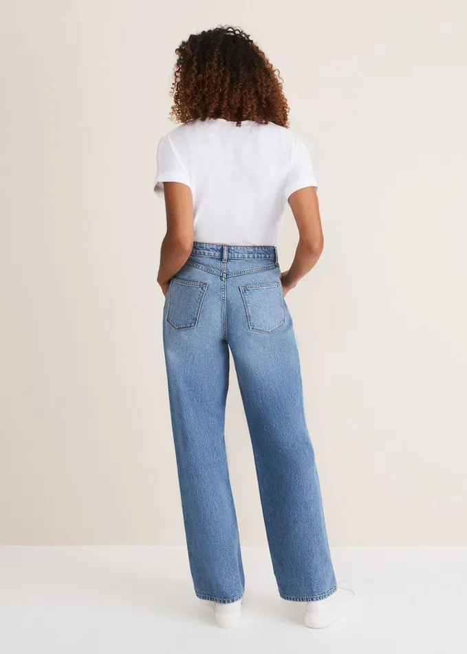 Phase Eight Eleyana Mid Wash Wide Leg Jean Mid Wash Women Trousers