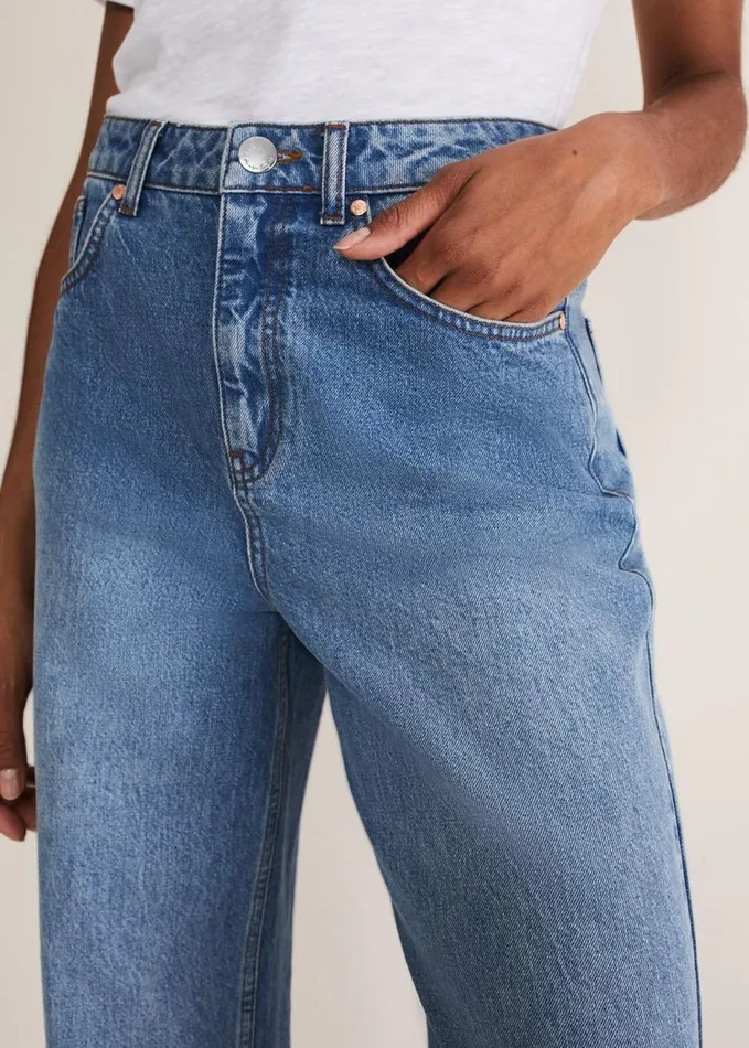 Phase Eight Eleyana Mid Wash Wide Leg Jean Mid Wash Women Trousers