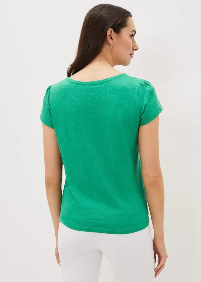 Phase Eight Elspeth Cotton Square Neck Top Apple Green Women Tops and TShirts