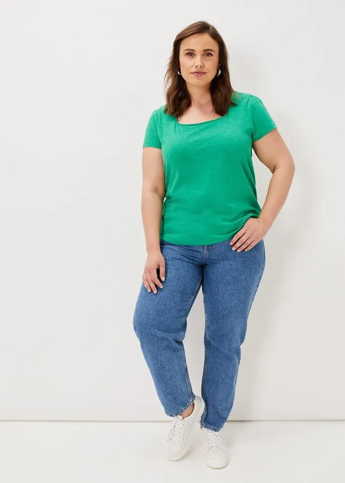 Phase Eight Elspeth Cotton Square Neck Top Apple Green Women Tops and TShirts
