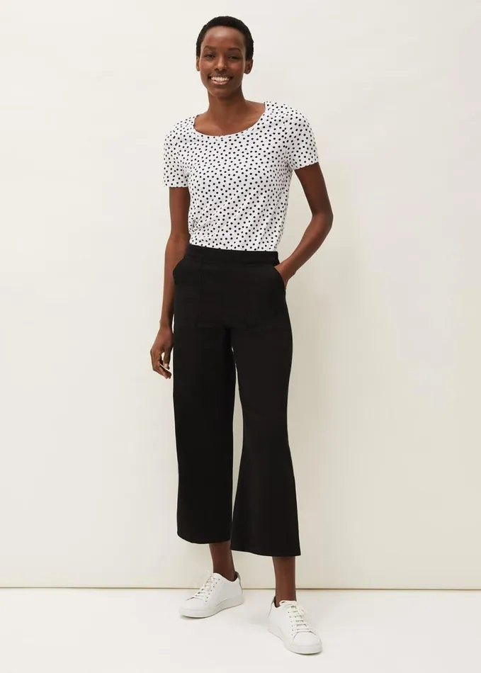 Phase Eight Elspeth Spot TShirt Whiteblack Women Tops and TShirts