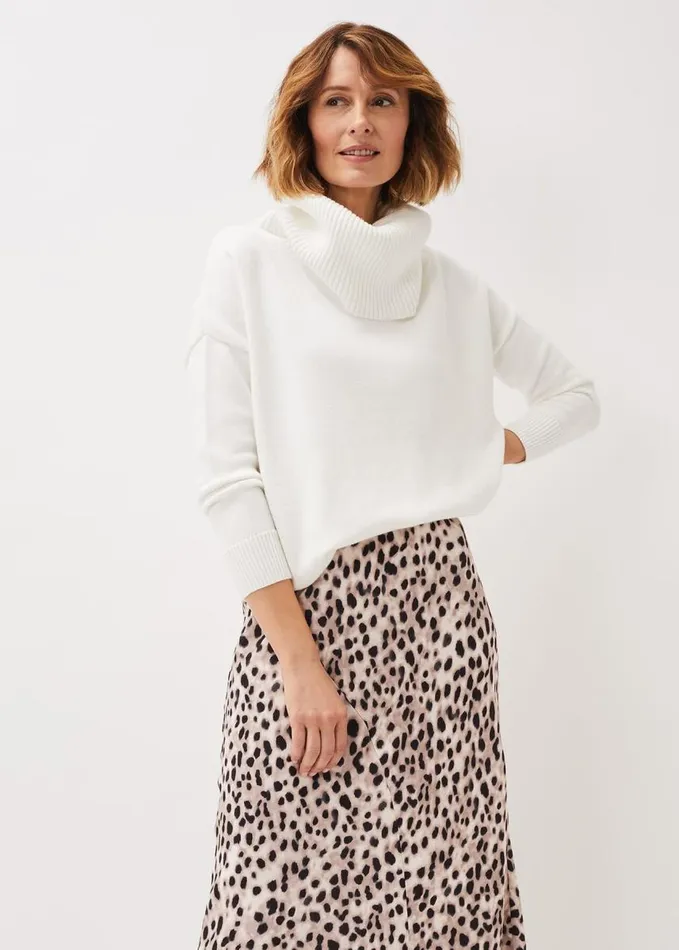 Phase Eight Etty Chunky Knit Jumper Winter White Women Knitwear