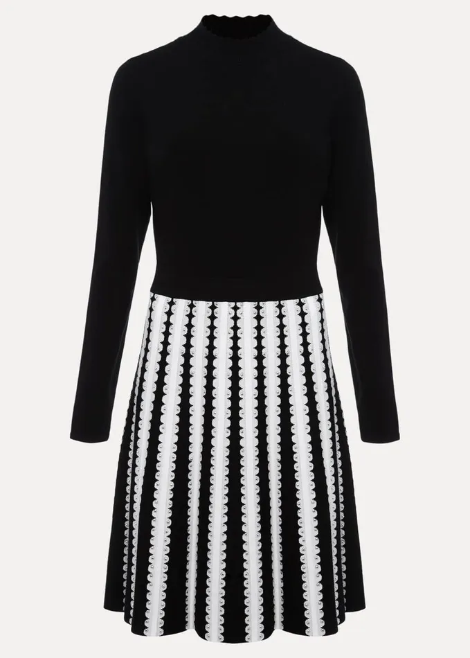 Phase Eight Frankie Scallop Hem Dress Blackivory Women Dresses