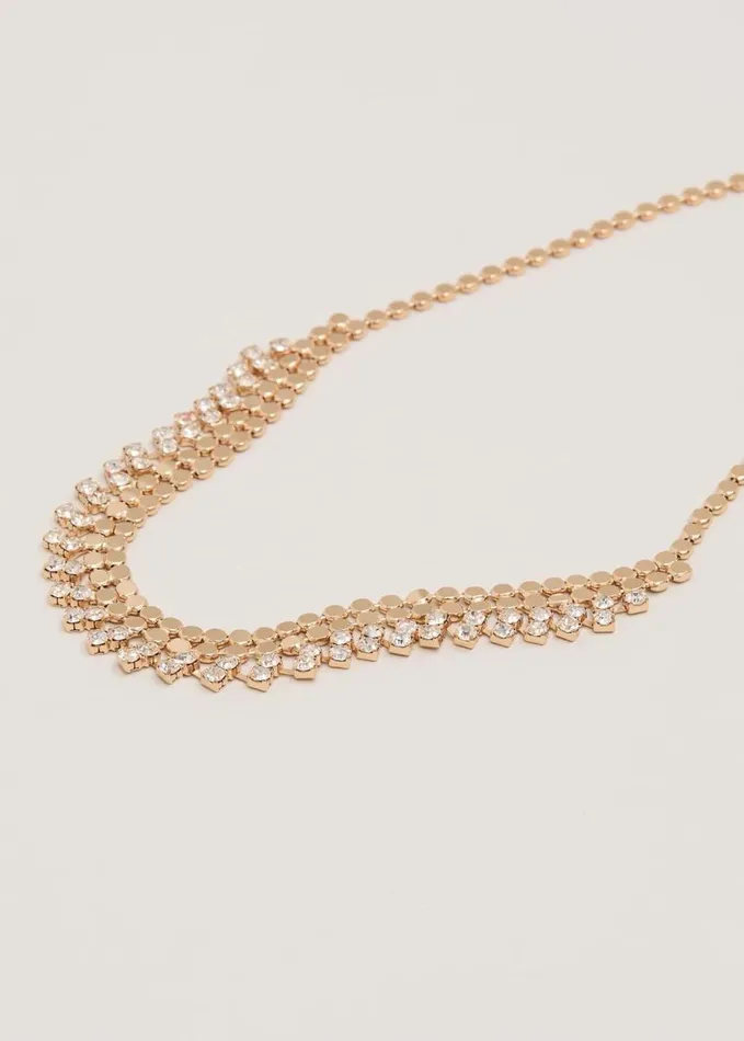 Phase Eight Gold Sparkle Disc Necklace Gold Women Jewellery