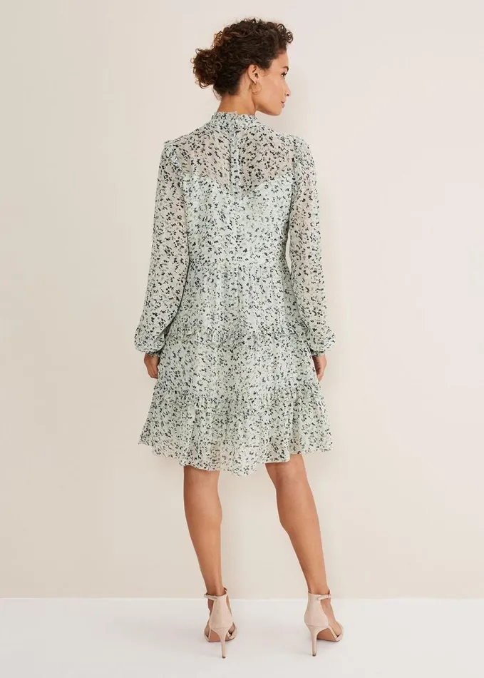 Phase Eight Harlow Floral Tiered Mini Dress Eau De Nilmulti Women Dresses