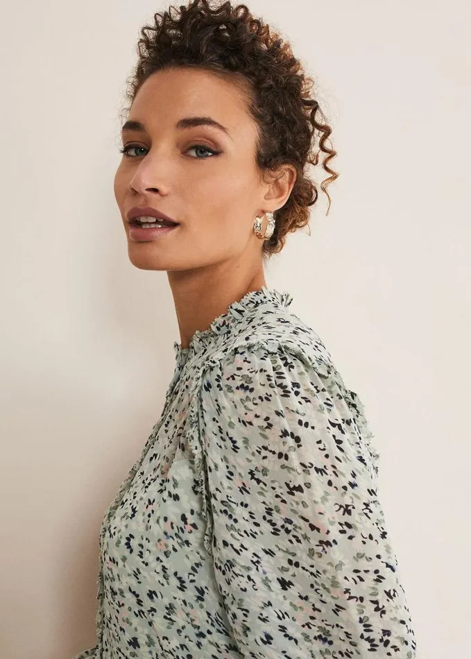 Phase Eight Harlow Floral Tiered Mini Dress Eau De Nilmulti Women Dresses